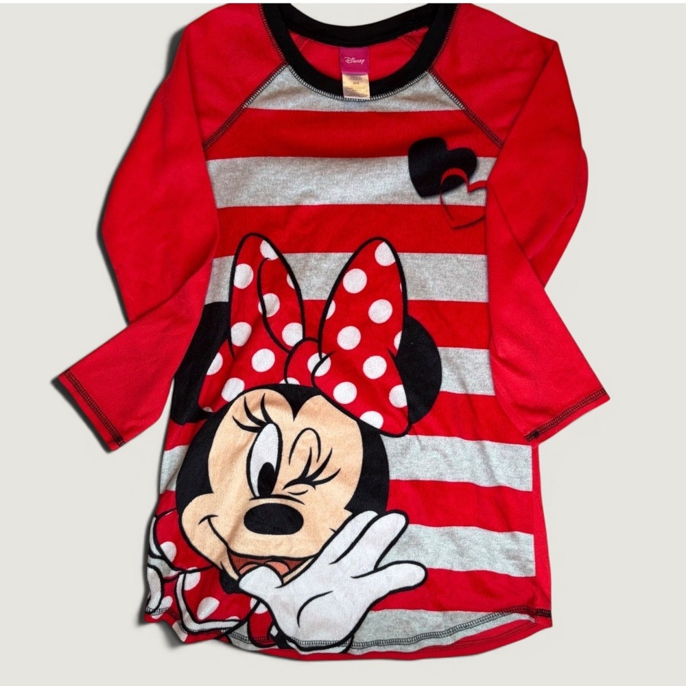 Size M Minnie Mouse Nightgown / Fleece Disney Pajama Dress - Picture 1 of 4